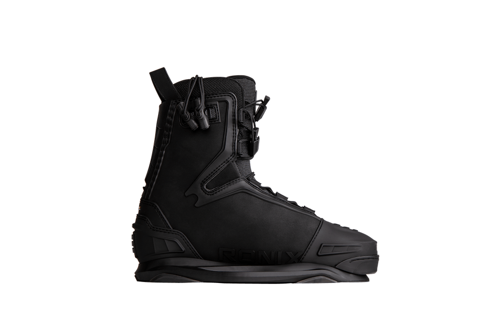 A high-response, heat moldable Ronix 2024 One Carbitex snowboard boot on a white background.
