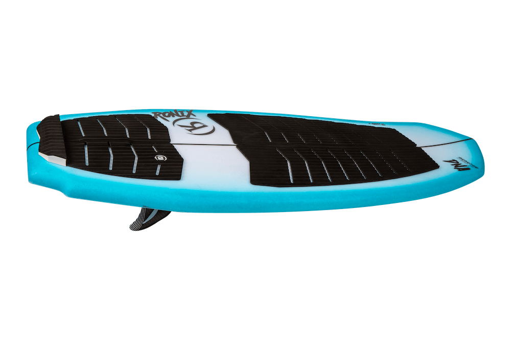 A Ronix 2024 Flyweight Pro DNA Wakesurf Board on a black background.