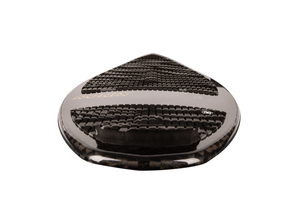 A lightweight Ronix 2024 Beaux Skimmer Wakesurf Board on a black background.