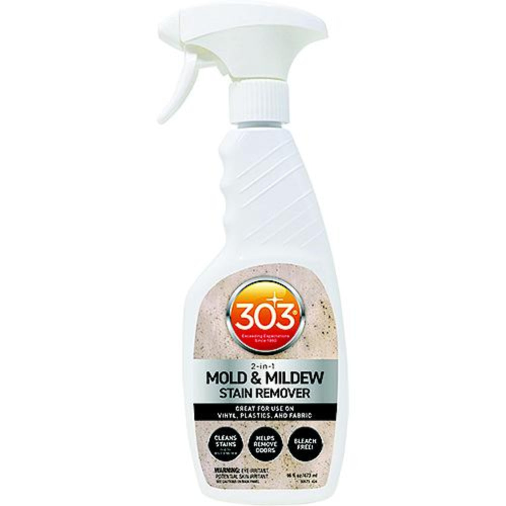 303 Mold and Mildew Stain Remover spray bottle on a white background