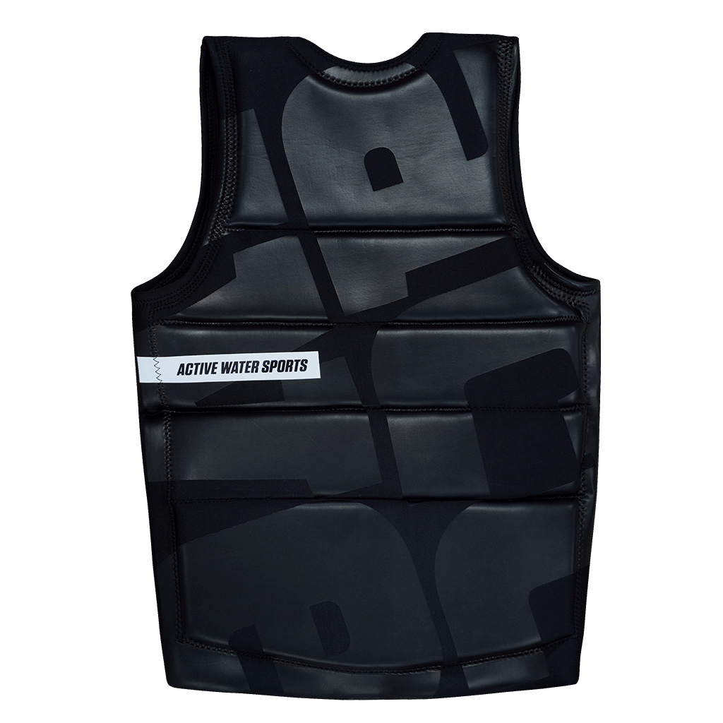 A tailored fit AWS Team Edition Comp Vest with an ActiveWake logo on it.