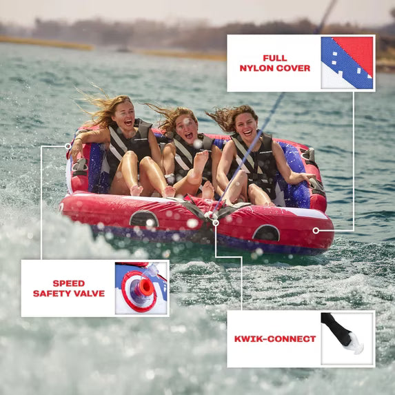 Airhead Super Mable Stars N Stripes 3 Person Tube