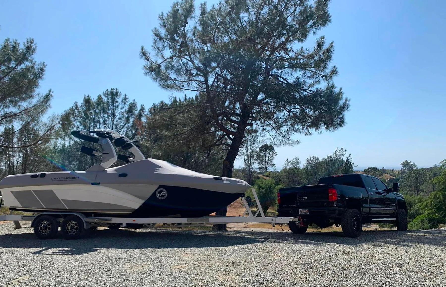 Centurion Boat Shield with cover on