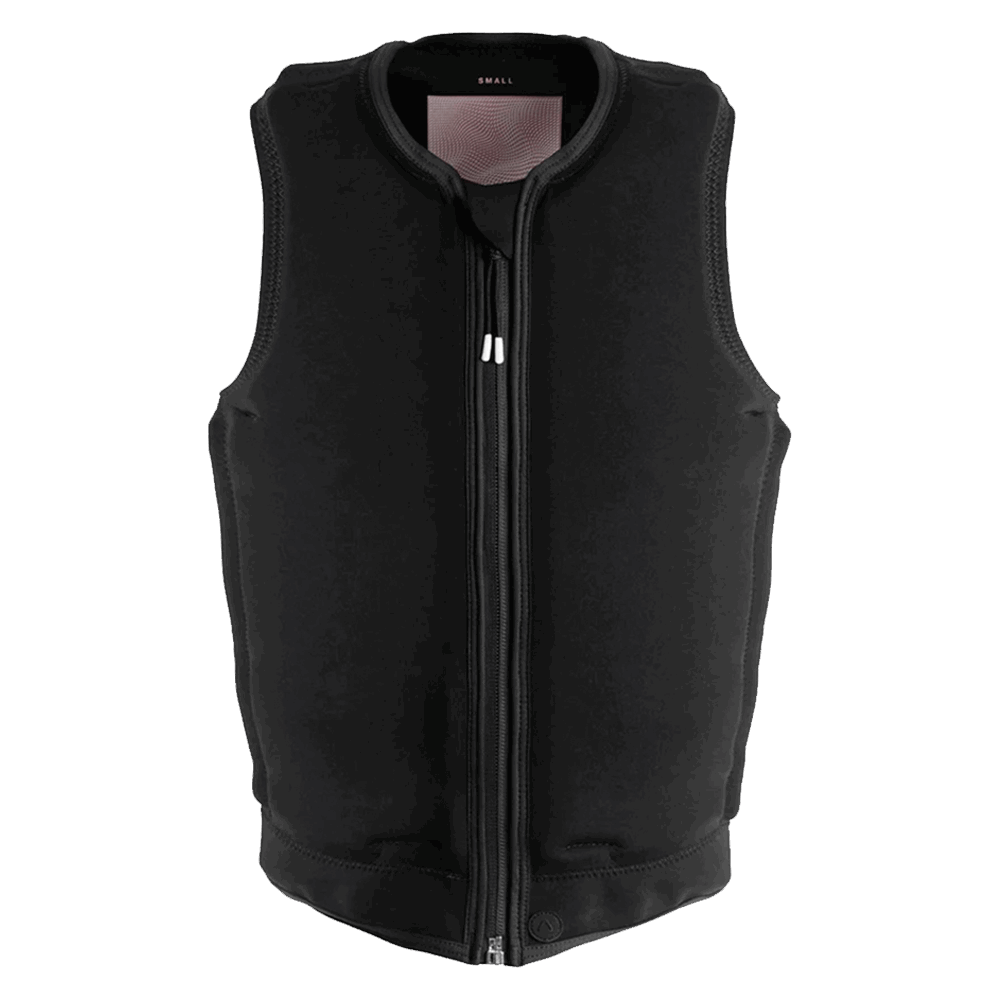 A Follow Vid Men's Jacket - Black by Follow Wake on a black background.