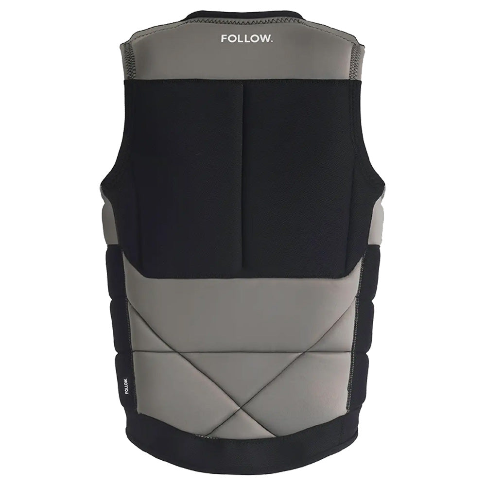 Back of the Follow Capiva Men's Impact Vest - Stone/Black
