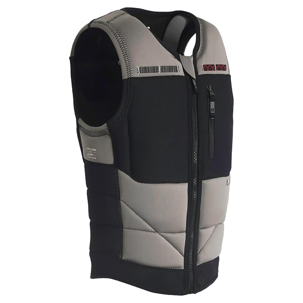 Side profile of the Follow Capiva Men's Impact Vest - Stone/Black
