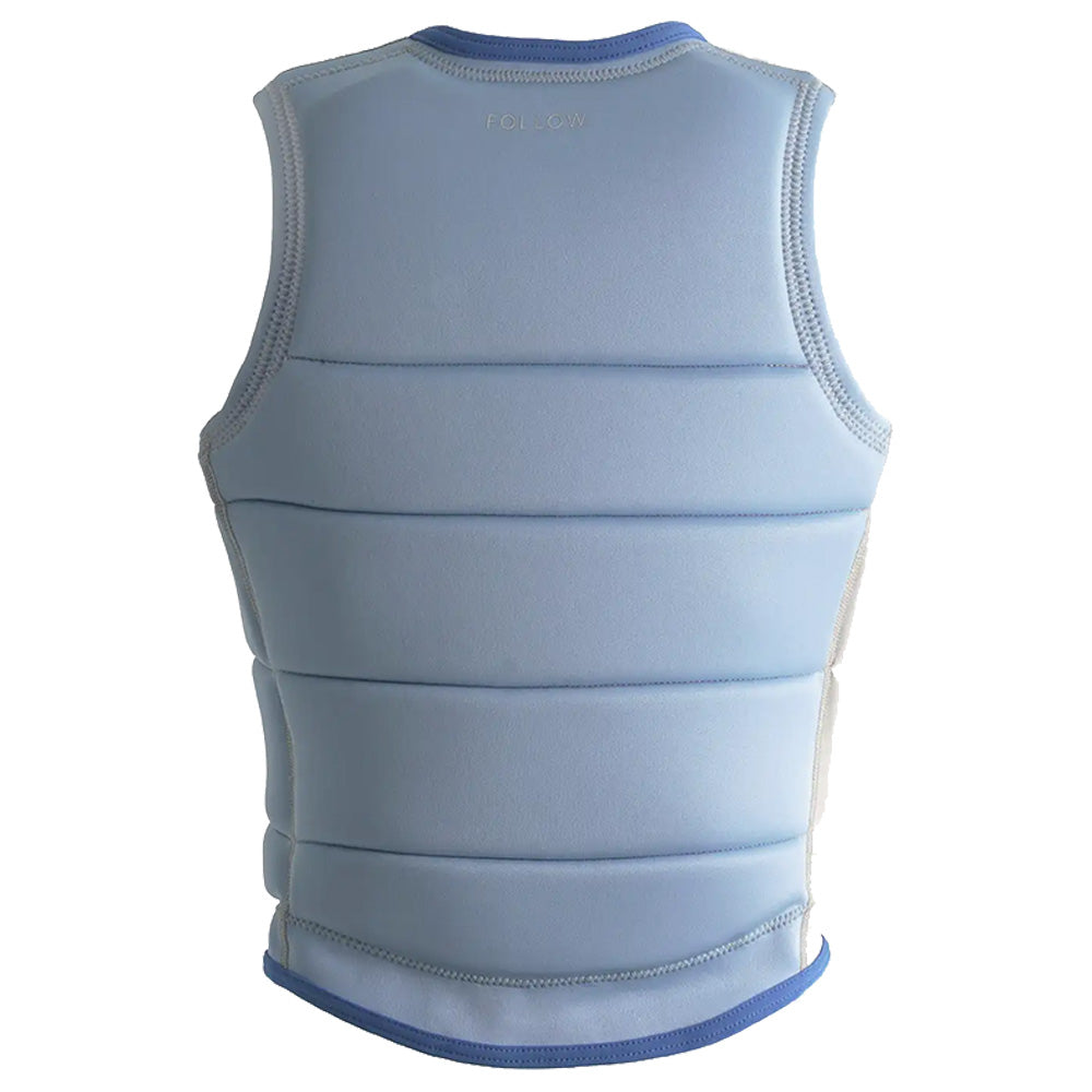 Back view of the Follow Corp Womens Impact Vest - Pastel Blue