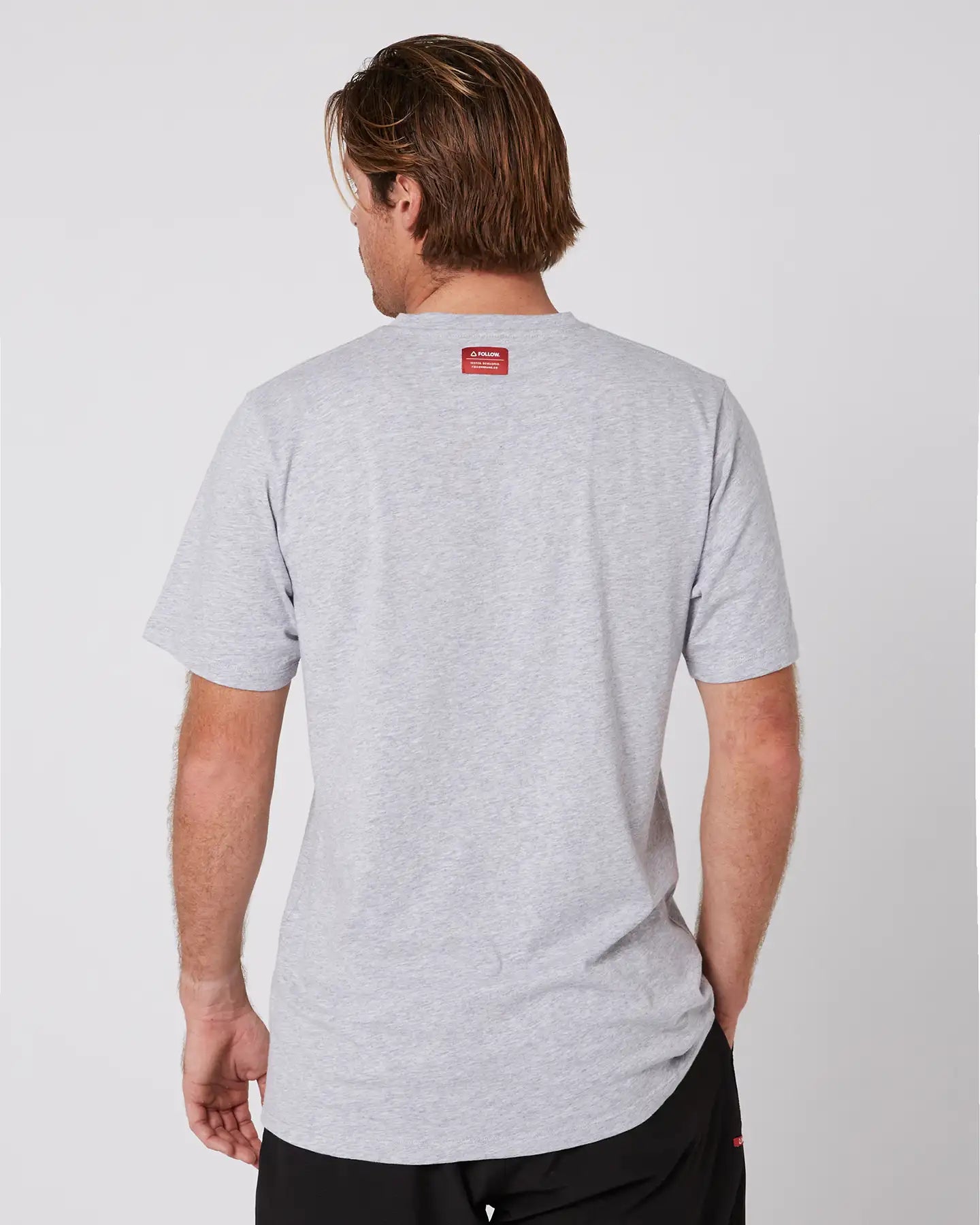 Follow Logo Tee - Heather Grey