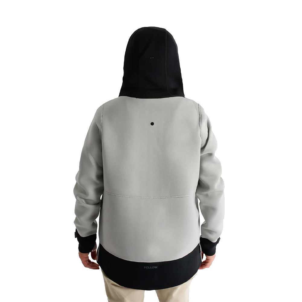 Back view of the Side profile studio shot of the Follow Pro Neo Jacket - Cream