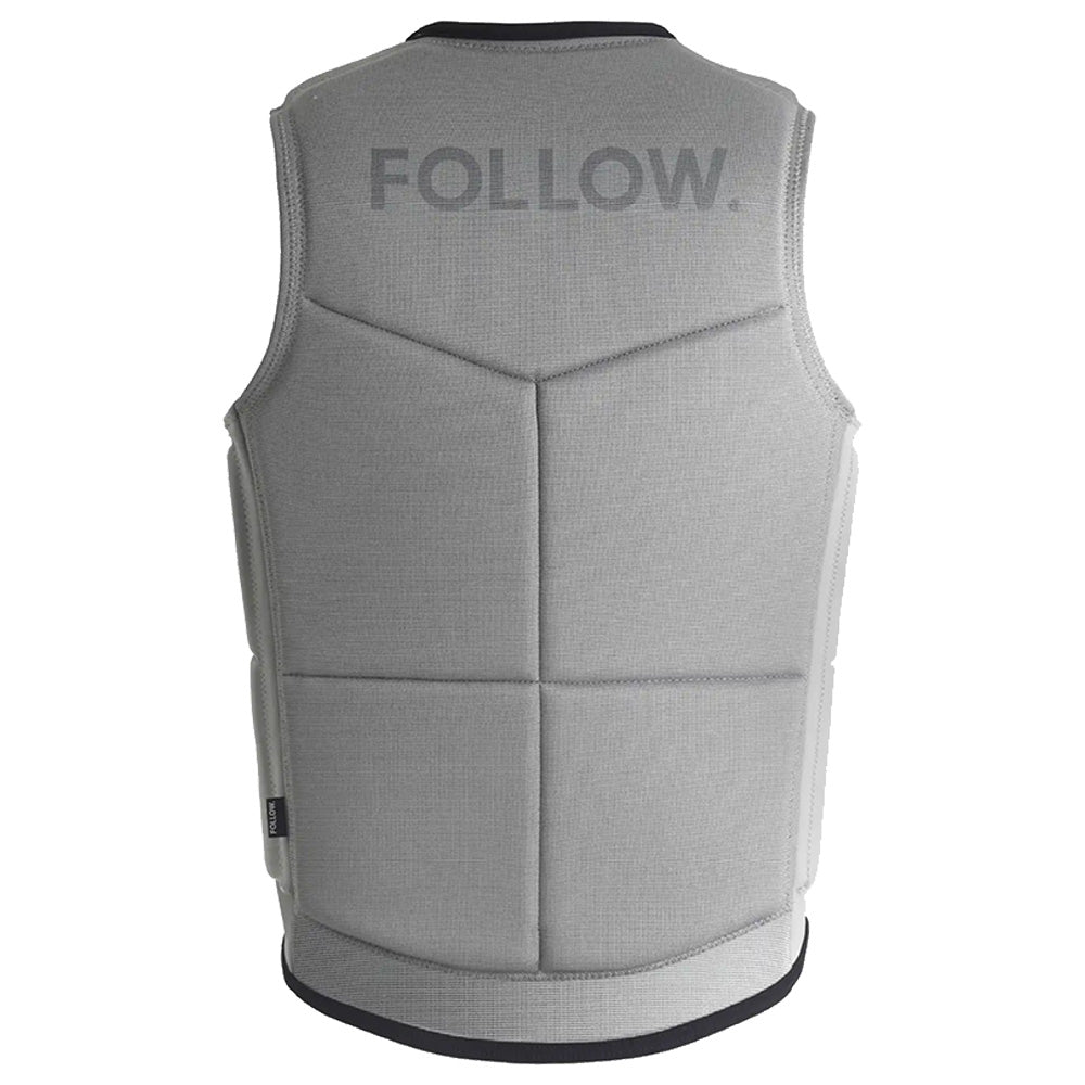 Backside view of the Follow Section Men's Impact Vest - Stone