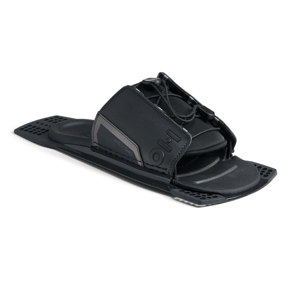 Black waterski binding rear toe slip by HO on a white background