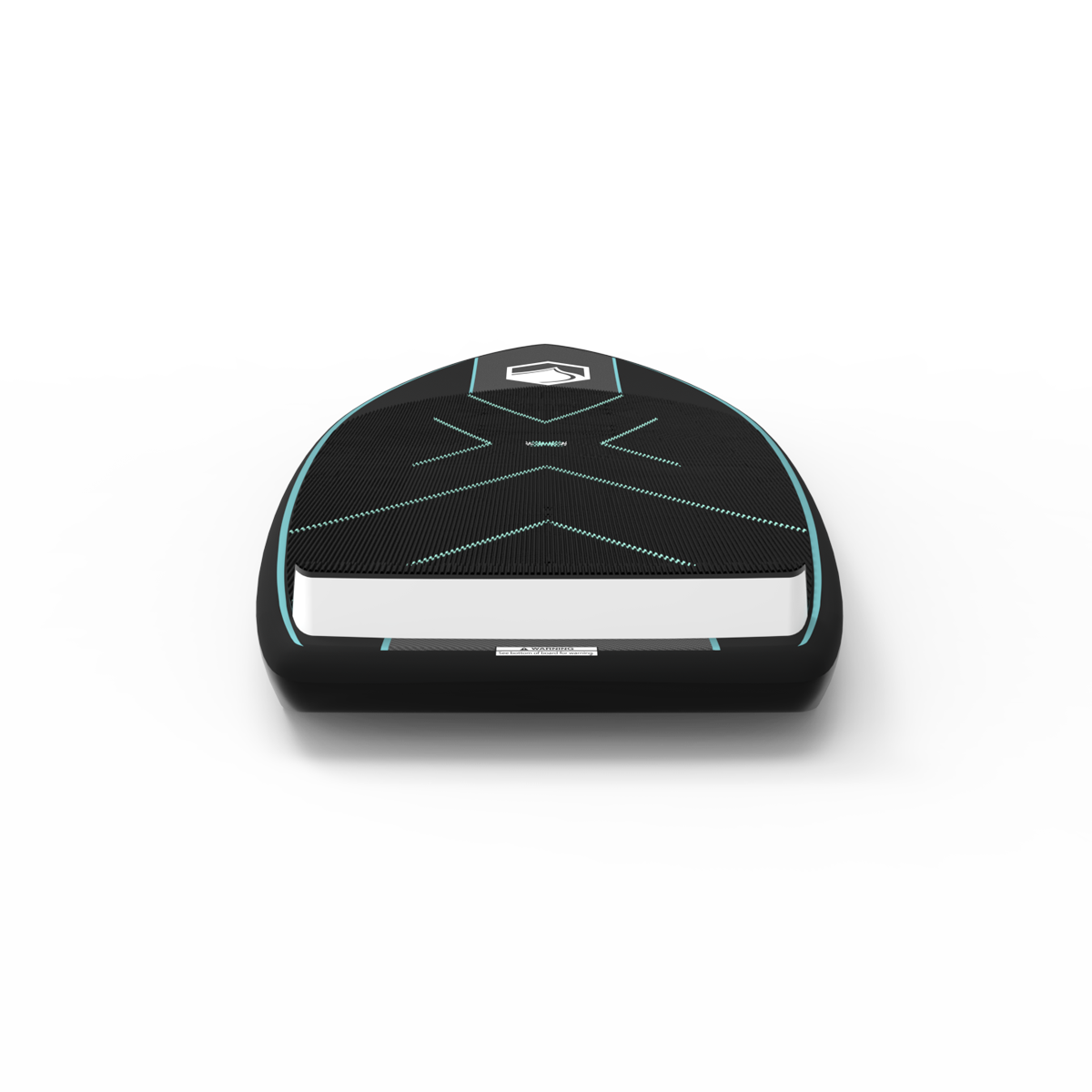 Modern black and white Liquid Force 2025 X Foil Board by Liquid Force, showcasing a surf-inspired geometric design against a neutral backdrop.