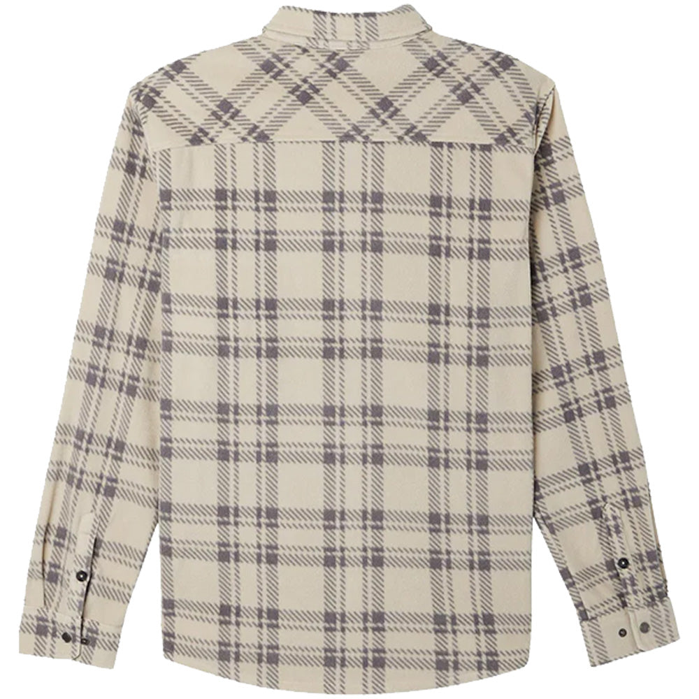 O'Neill Glacier Plaid High Pile Superfleece - Light Khaki