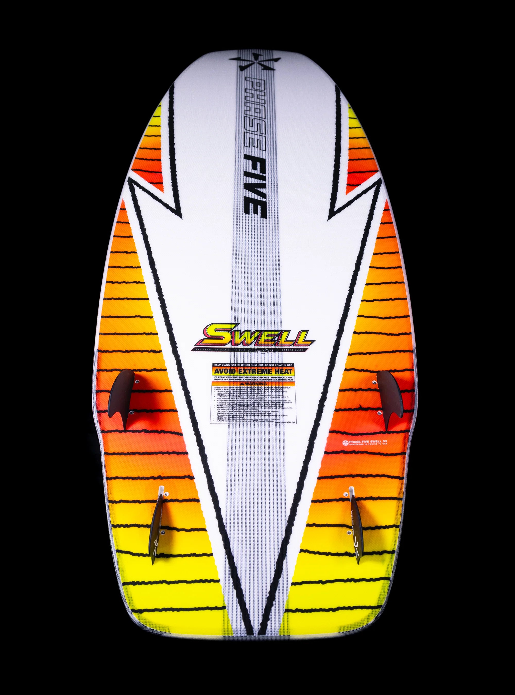 Phase5 2025 Swell Wakesurf Board base of the board