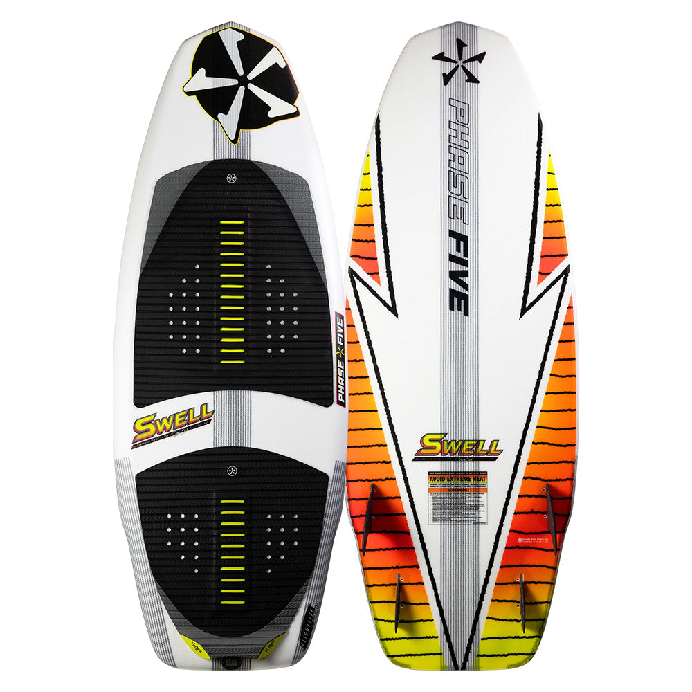 Phase5 2025 Swell Wakesurf Board Front and Back of board pictured together