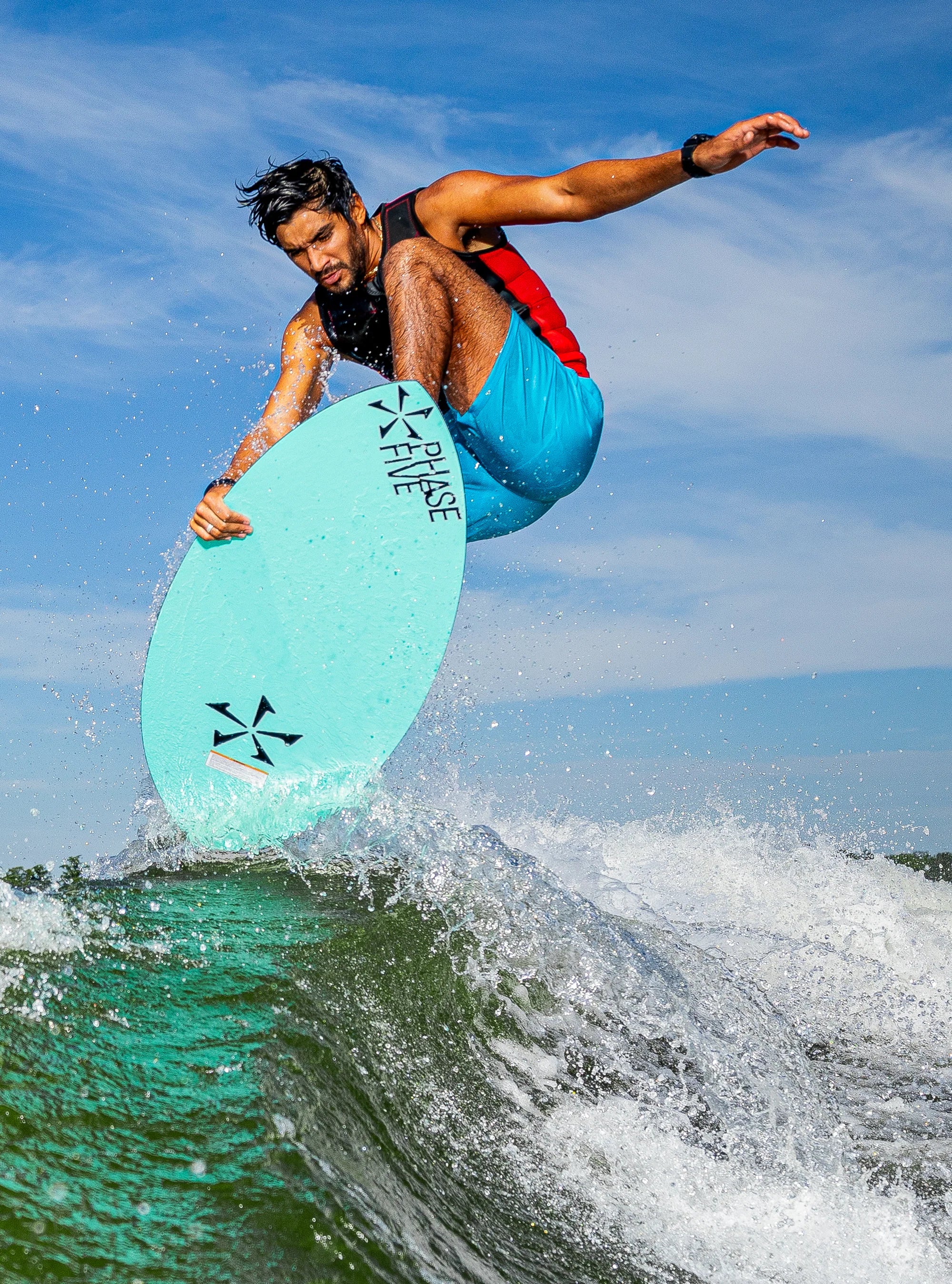 Athlete performs and ollie on his Phase 5 2025 Matrix Wakesurf Board