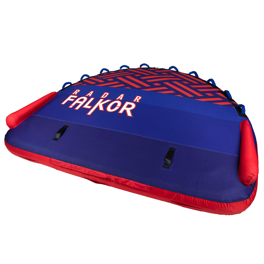 Radar Falkor 4 Person Deck Style Tube in Navy Blue and Bright Red