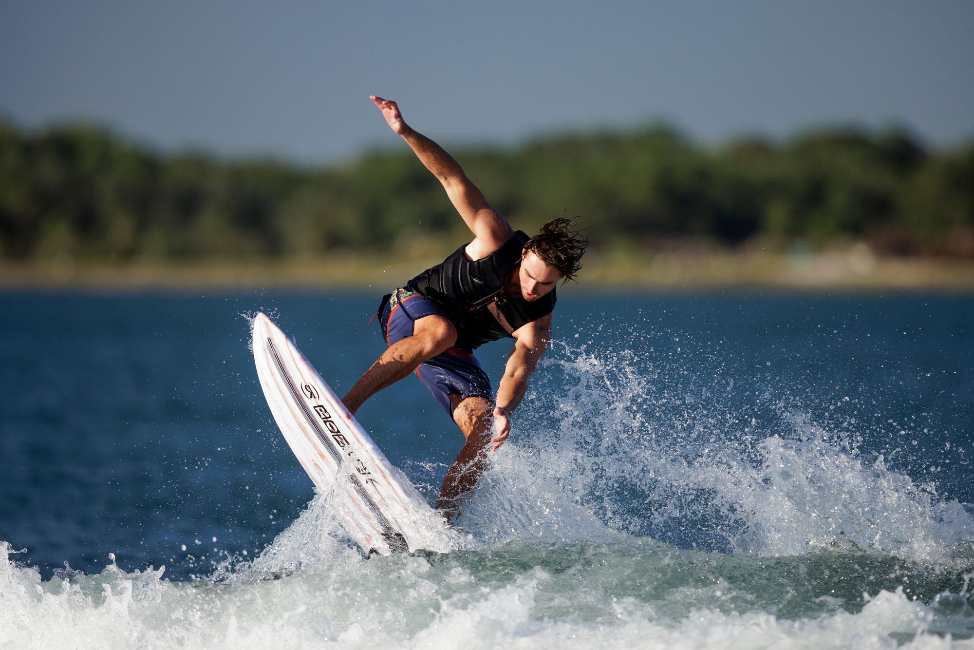 Ronix 2025 Flyweight Atlantik Wakesurf Board - Action Shot
