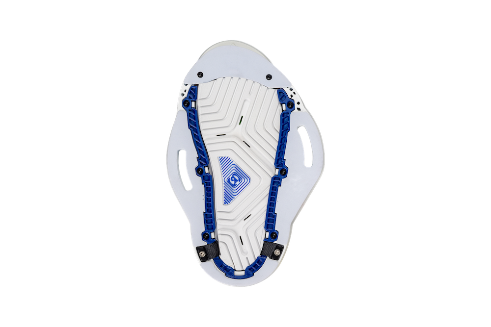 The Ronix RXT Boots 2026 by Ronix are lightweight, supportive boots featuring two side cutouts and metal fastenings at the base, shown against a plain background.