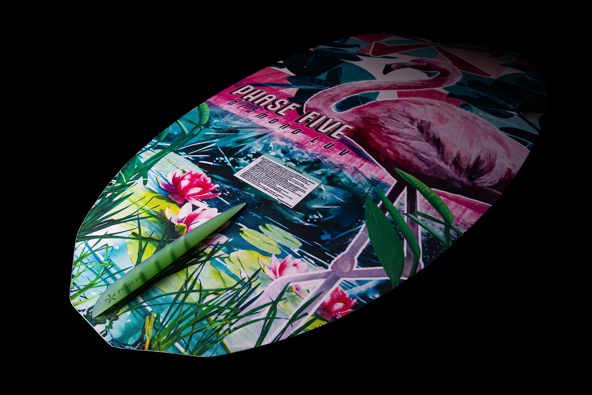 A Phase 5 2024 Diamond Luv Wakesurf Board, perfect for Phase Five enthusiasts or fans.