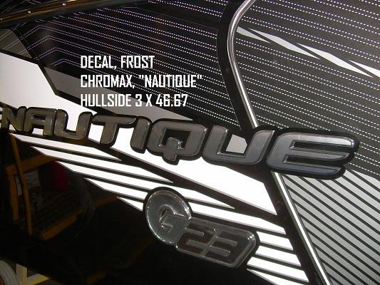 Nautique FROST CHROMAX "NAUTIQUE" HULLSIDE Decal 3 X 46.67 - 130085