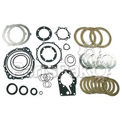 Assorted engine gaskets and seals from the Velvet Drive Overhaul Kit: Velvetdrive 71-72c (47-2591), neatly arranged on a white background.