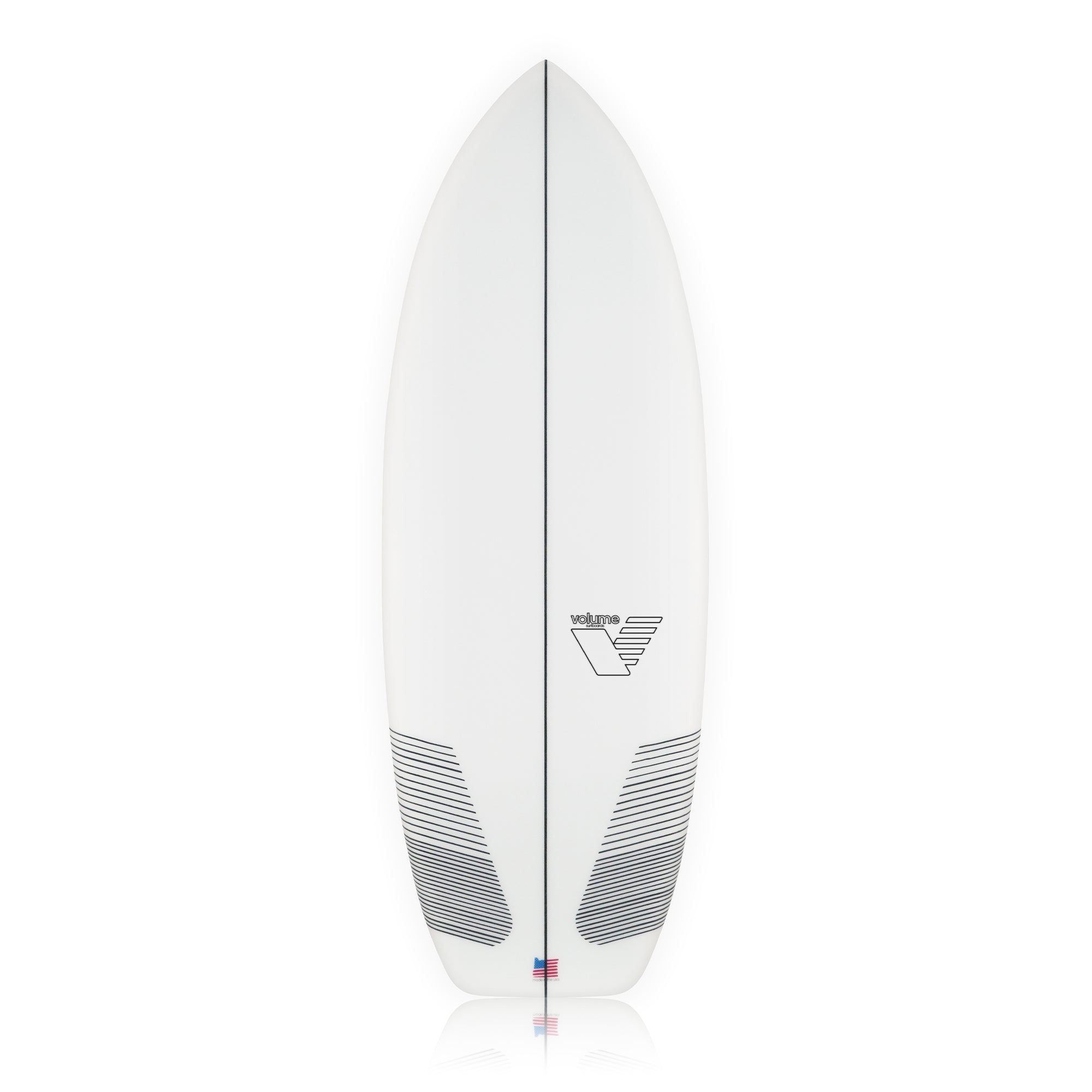 The Volume 2020 Viper (EBT) Wakesurf Board by Volume is a white 4'9 board with black tail-line details, a small winged Vayder logo near the center, and features a rounded nose and tapered tail for top performance in the Pro-Formance Series.