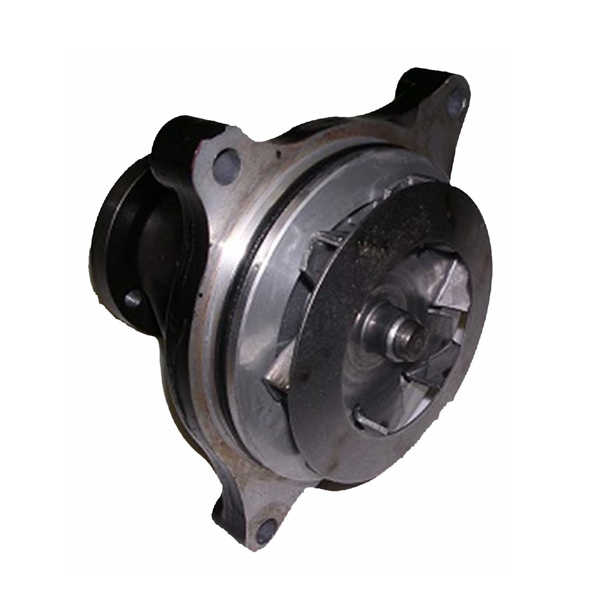 A close-up of the Indmar CIRCULATION PUMP COOLANT 6.2 FORD - 594215, featuring visible mounting holes and central impeller, by Indmar, shown against a white background.