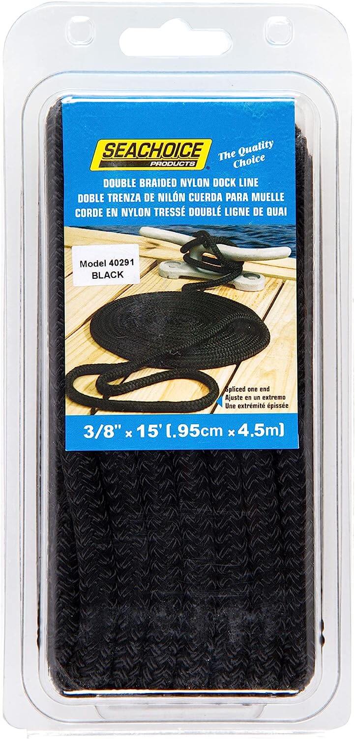 Seachoice Double Braided Nylon Dockline 3/8" x 15' - Packaging