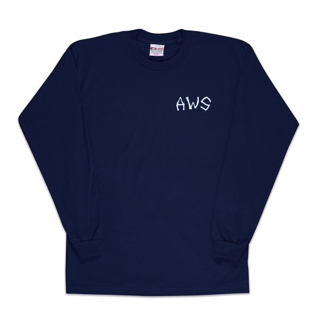 AWS Skeleton Navy Men's Long Sleeve