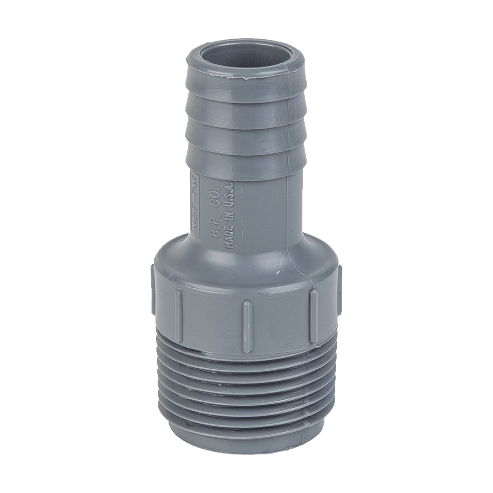 Eight.3- 1″ NPT Bag Port Thread- 1″ Barb Fitting