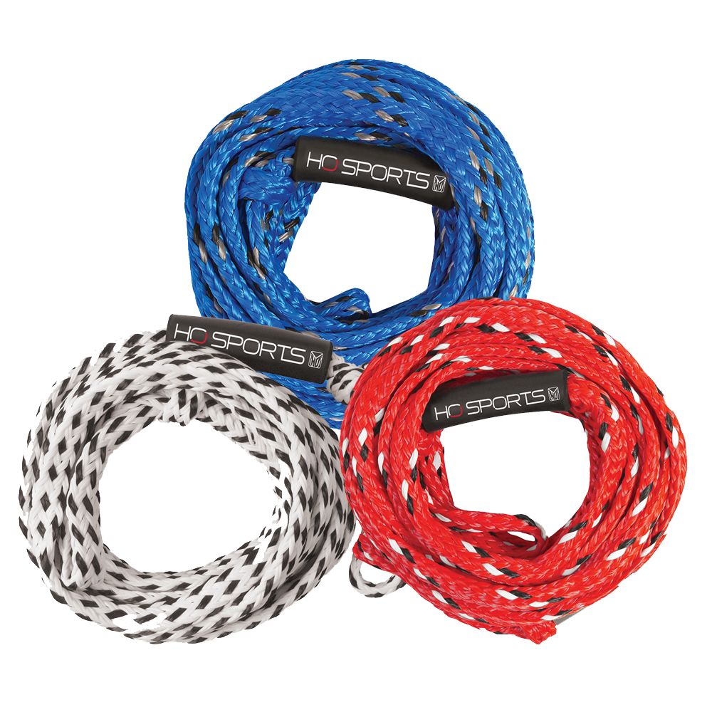 Four HO Sports 6K Tube Ropes with red and blue ropes.