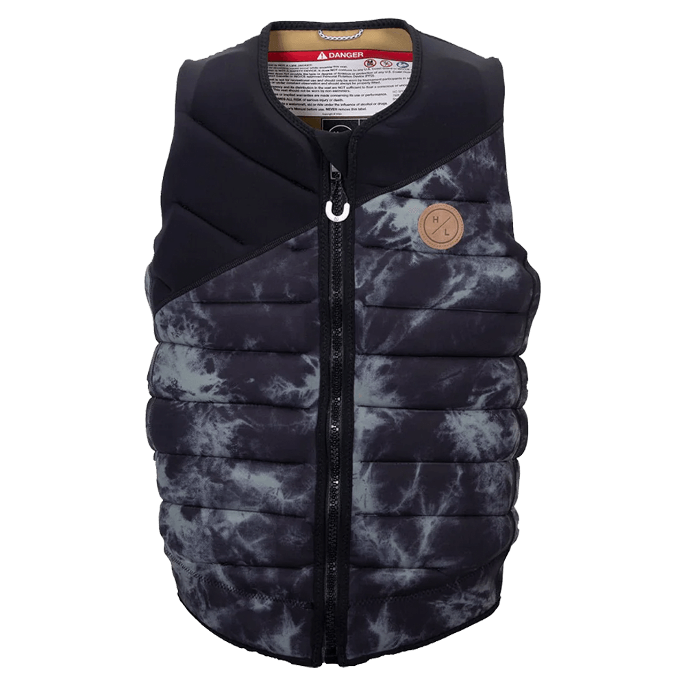 A black Hyperlite vest with a tie dye pattern, perfect for those looking for an Impact protecting flexible jacket.