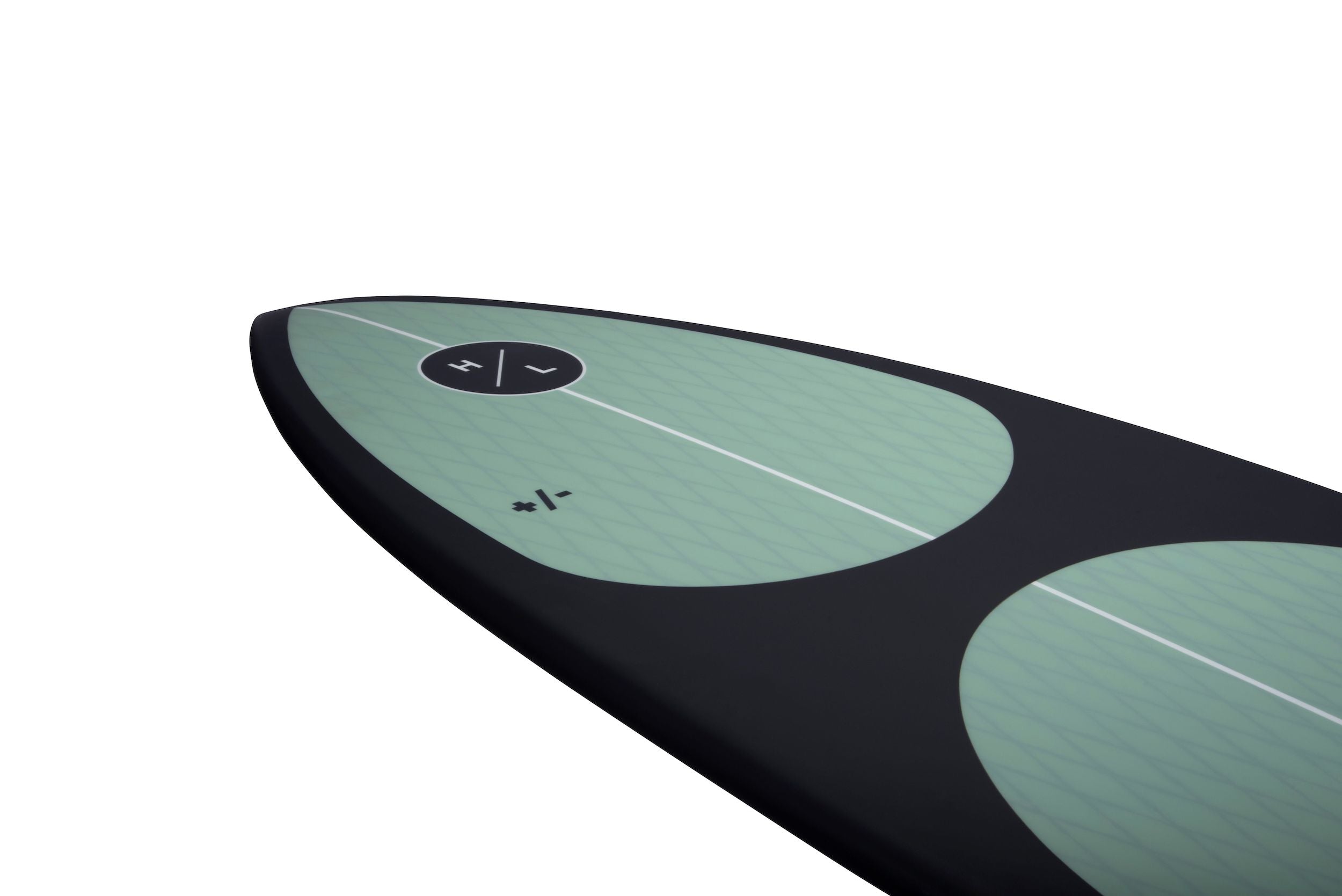 A durable Hyperlite 2023 Automatic Wakesurf Board with a green and black design.
