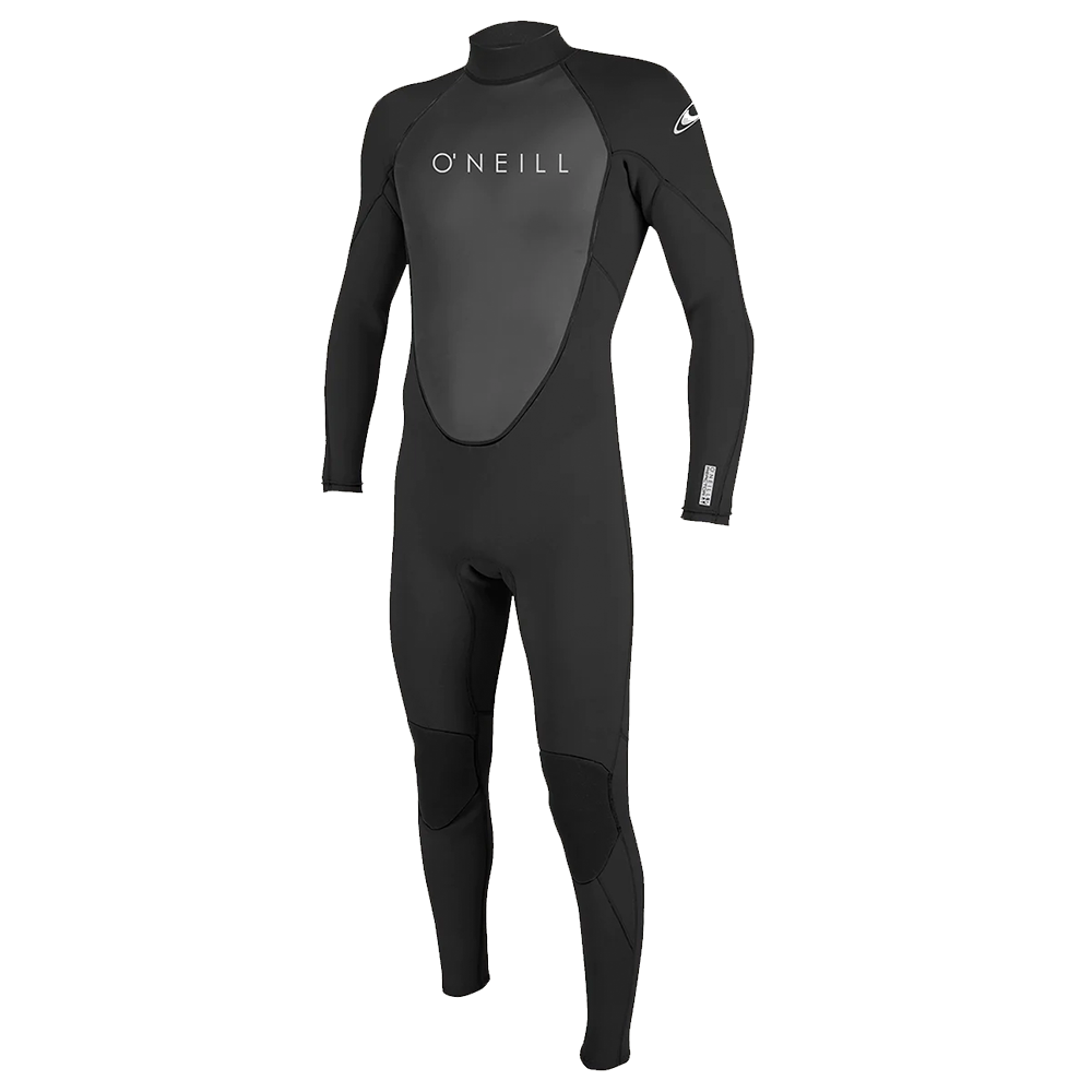 O'Neill Reactor II 3/2 Back Zip Full Wetsuit, designed for durability and high performance.