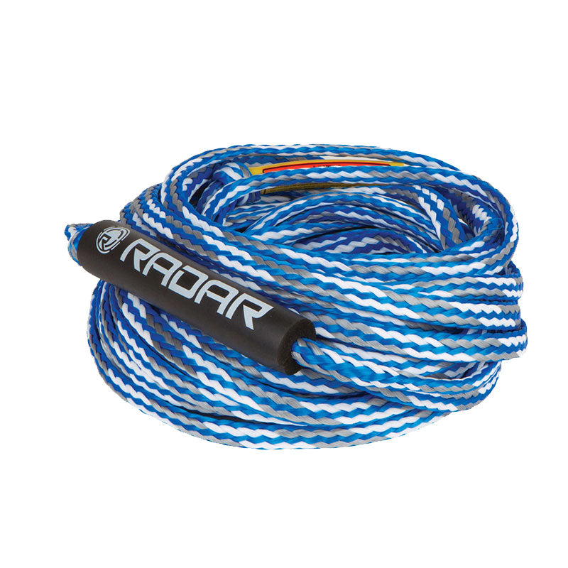 A Radar 2.3K - 60' - Two Person - Tube Rope rated to 2375 lbs, with the word "radar" printed on it.