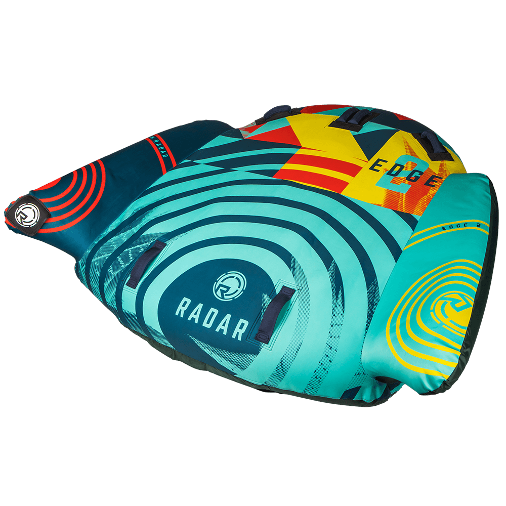 The Radar Edge 2 Person Tube is a colorful inflatable raft with a top water speed perfect for tow point configurations.
