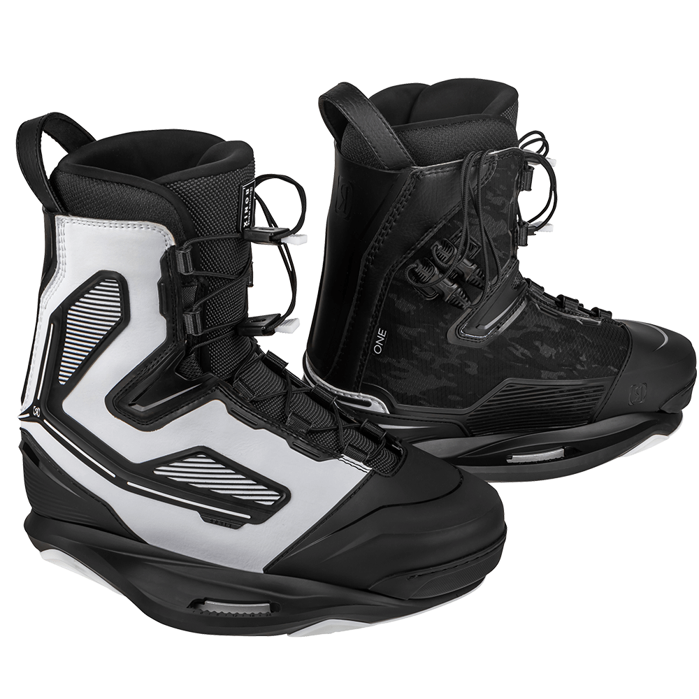A pair of Ronix 2022 One Boots on a black background.