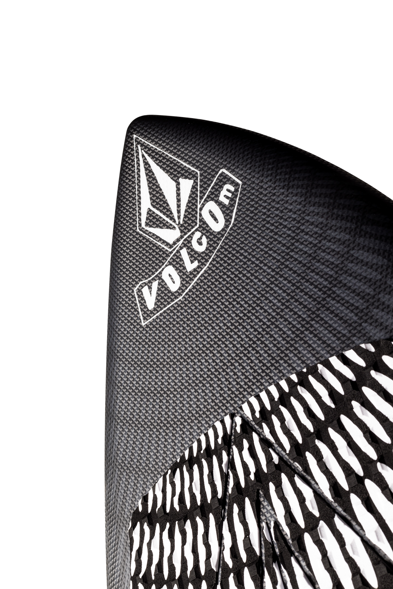 A close up shot of a Ronix 2024 Volcom Sea Captain Wakesurf Board, showcasing its surfer vibes.