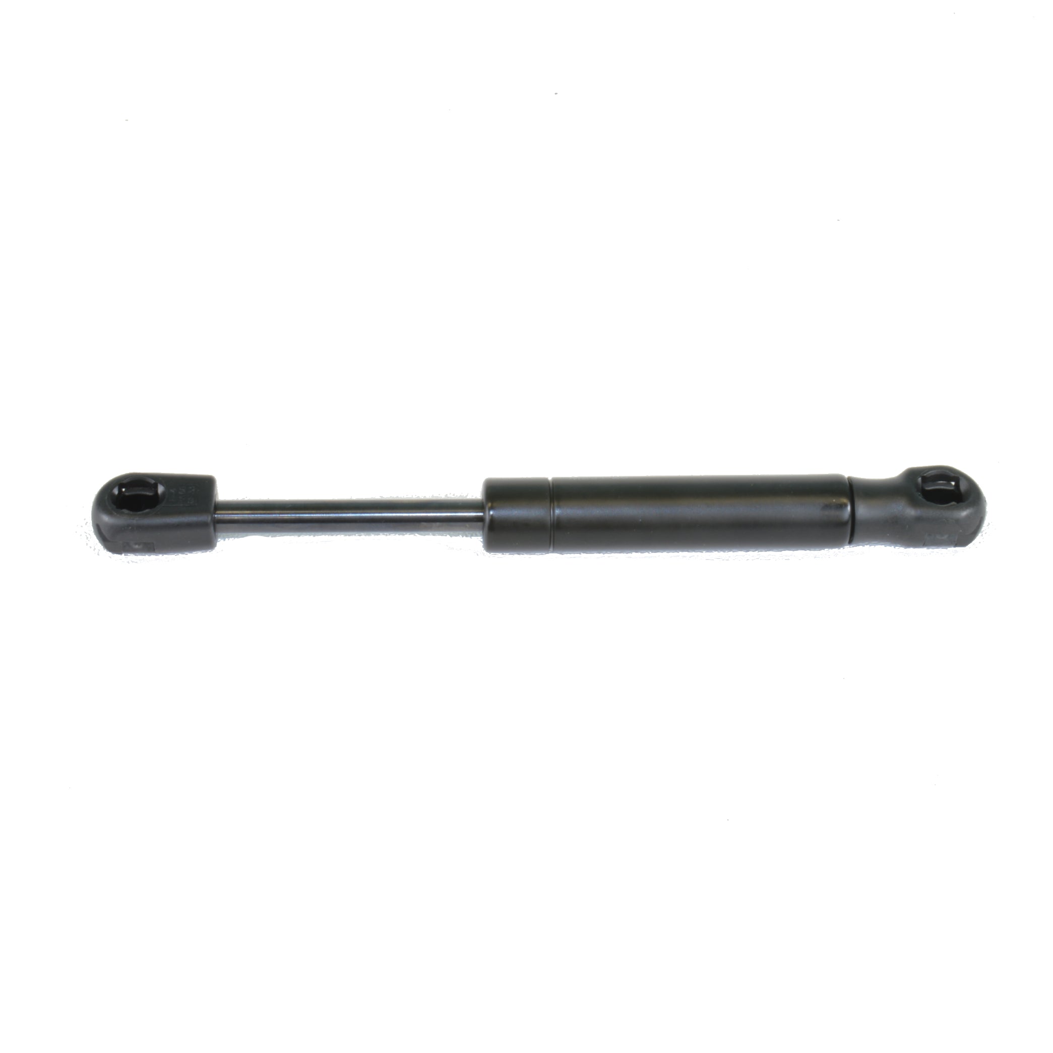 The Nautique Glove Box Gas Shock (3193) is a black metal strut with a black handle, measuring 7.5 inches, designed for use as a glove box gas shock.