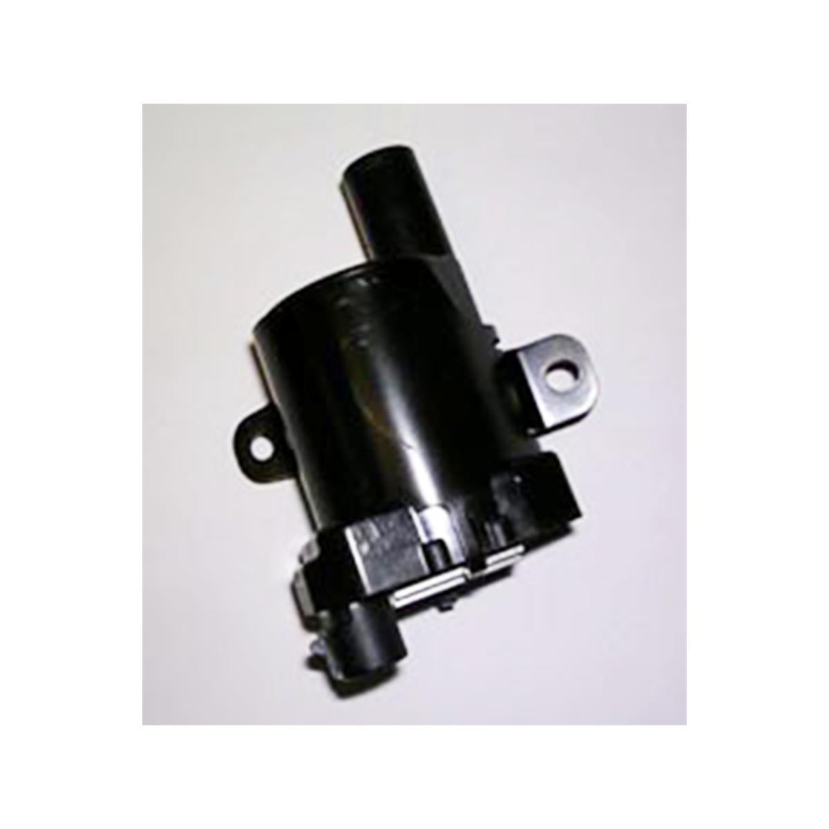 An Indmar COIL LQ-9 (2002-2004) - 551378 ignition coil in black with two mounting holes, shown against a plain white background.