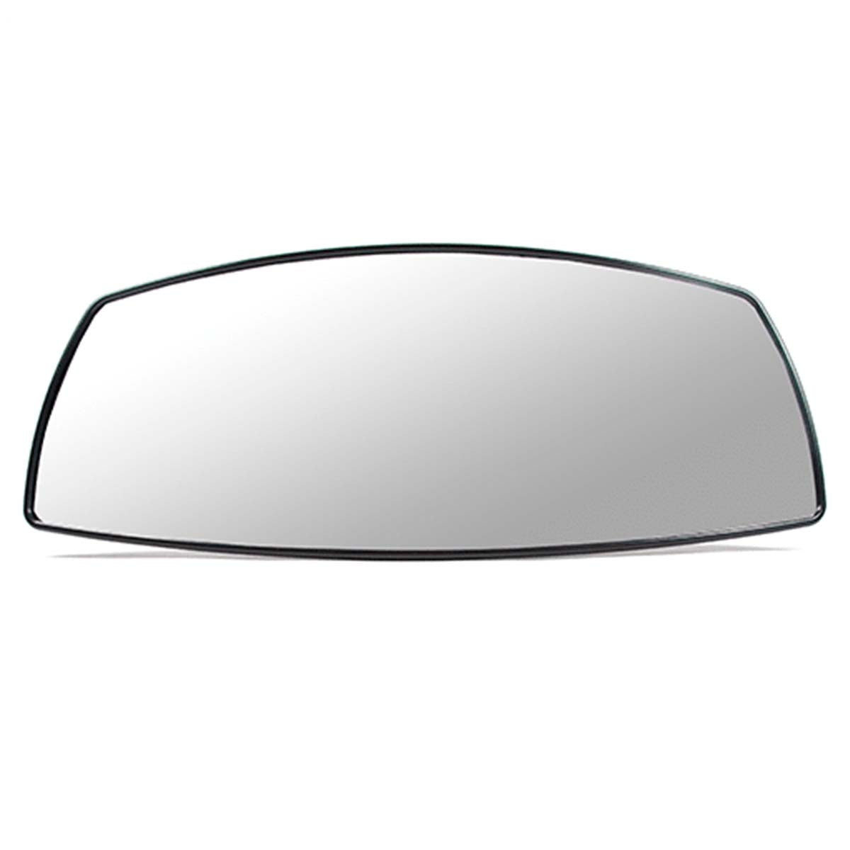 The PTM Edge VR-100 PRO Mirror by PTM Edge is a wide rectangular premium mirror featuring rounded edges, a slim black frame, and durable UV-resistant polymer construction, shown isolated on a white background.
