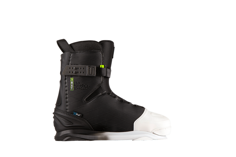 A pair of Ronix 2024 RXT BOA Boots with the BOA Fit System on a black background.