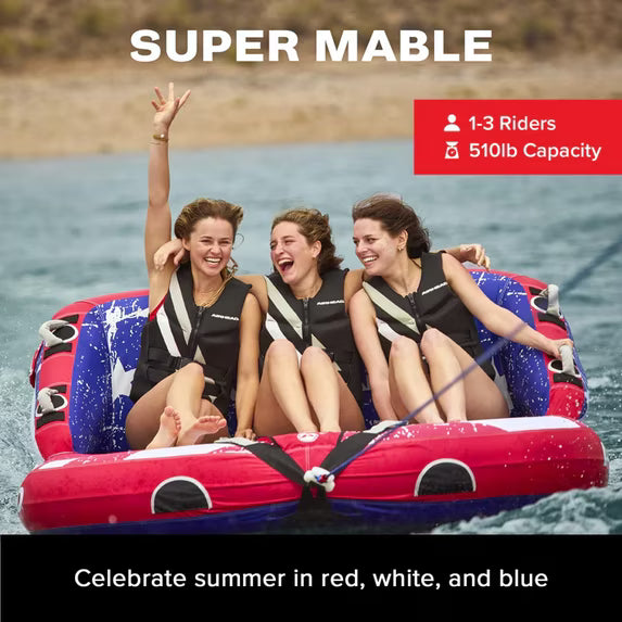 Airhead Super Mable Stars N Stripes 3 Person Tube