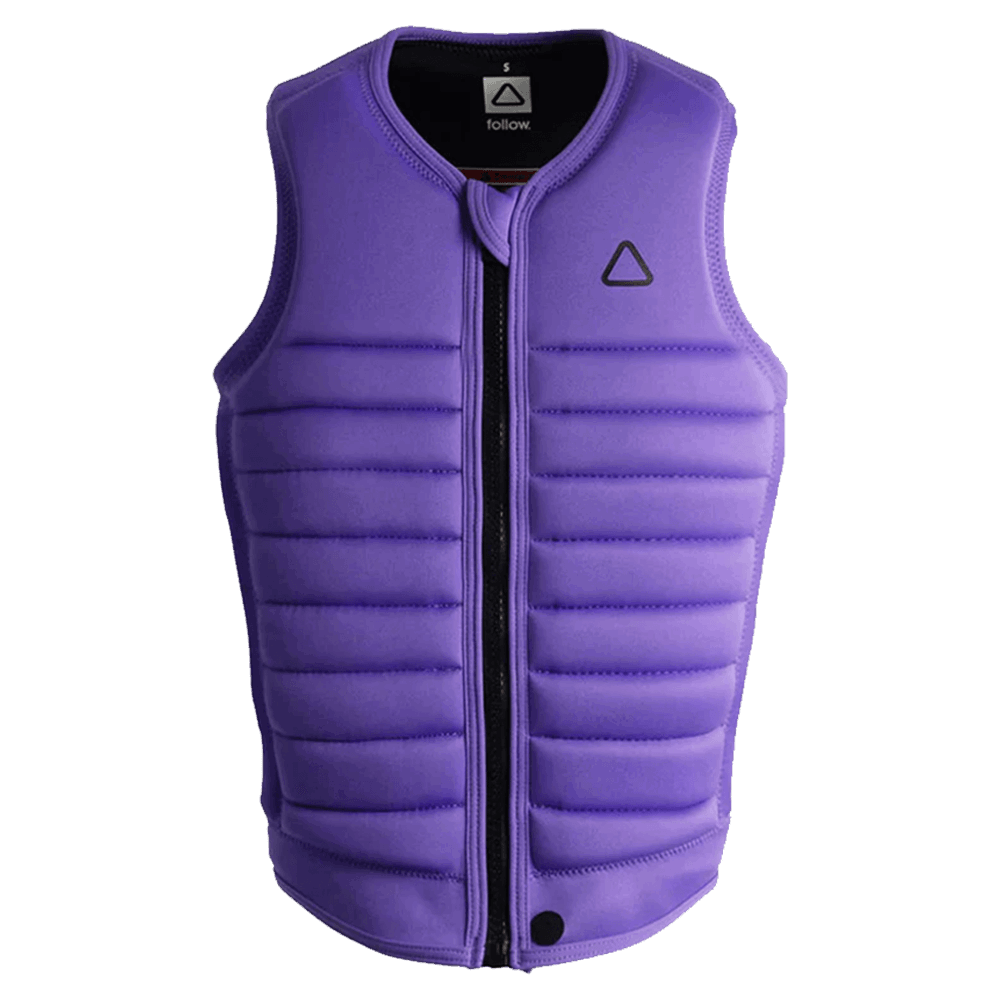 A Follow Primary Men's Jacket - Grape with a black logo on it, offering flex and impact protection with TrueFit© Liner.