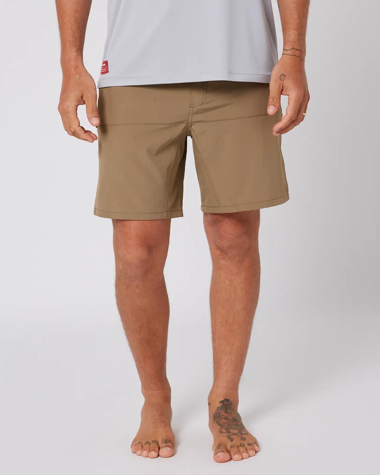 Follow All Day Shorts - Deep Taupe