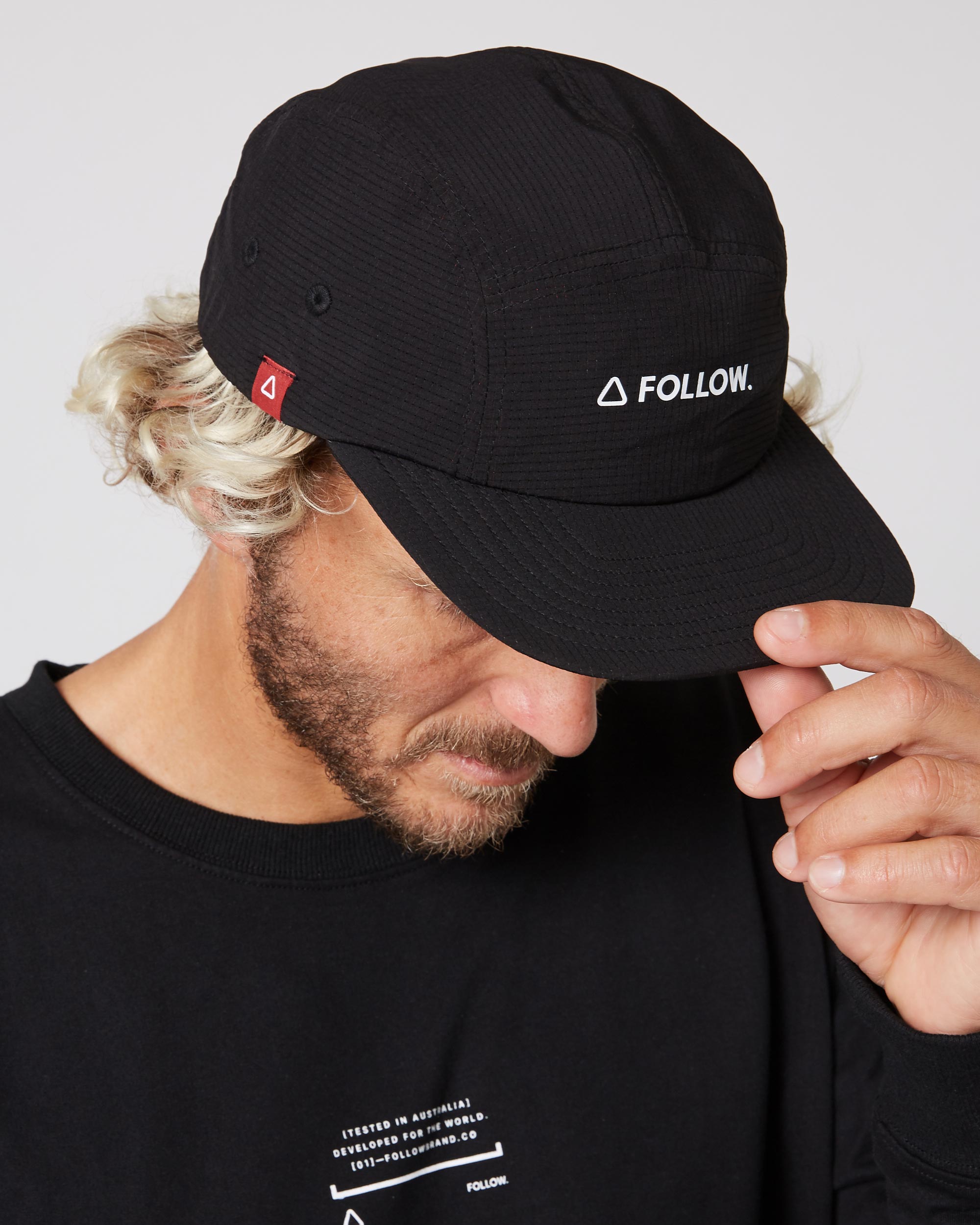 Follow Brand Tech Cap - Black