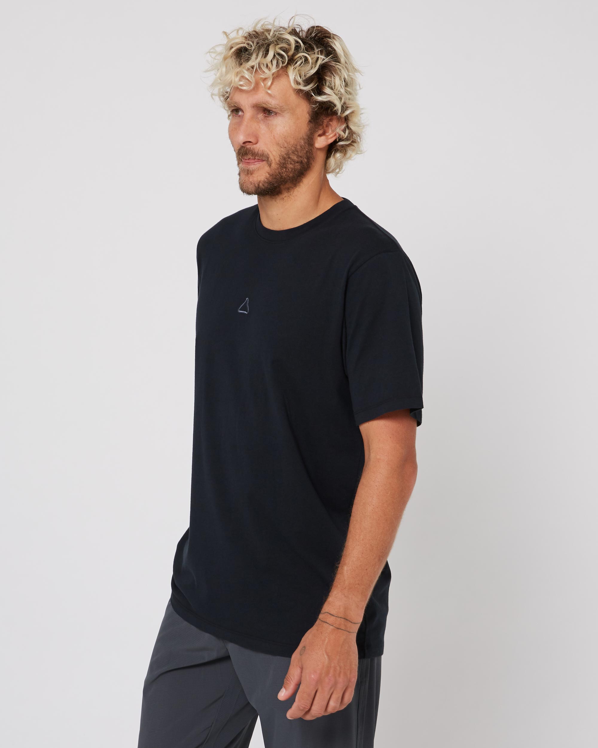 Follow Stitched Tee - Black