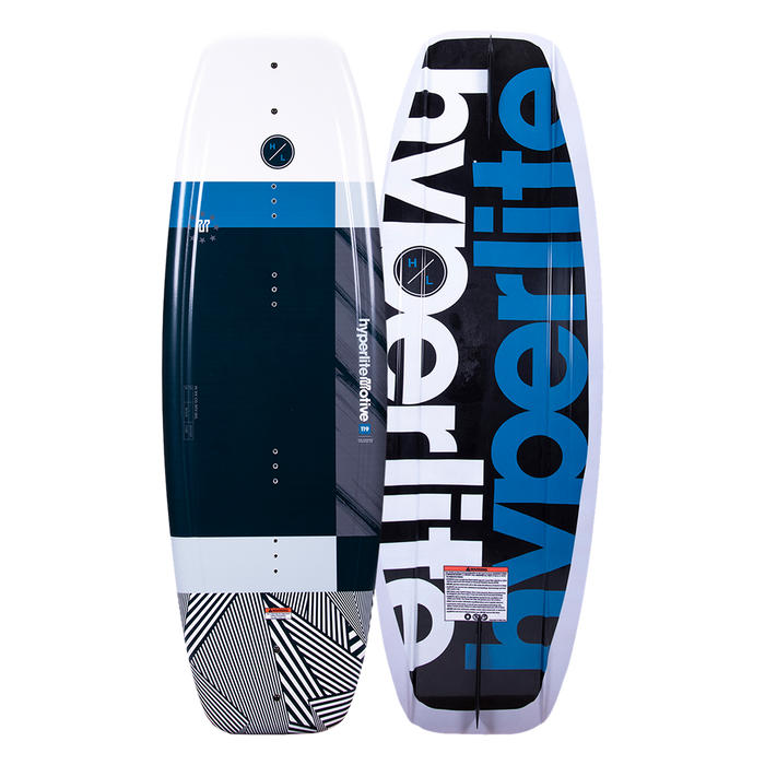 A comfortable Hyperlite wakeboard binding with the words Hydrolite on it.