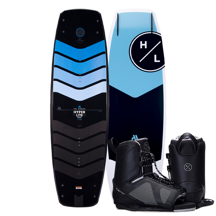 The Hyperlite 2023 Murray Pro wakeboard with the Team OT boot.